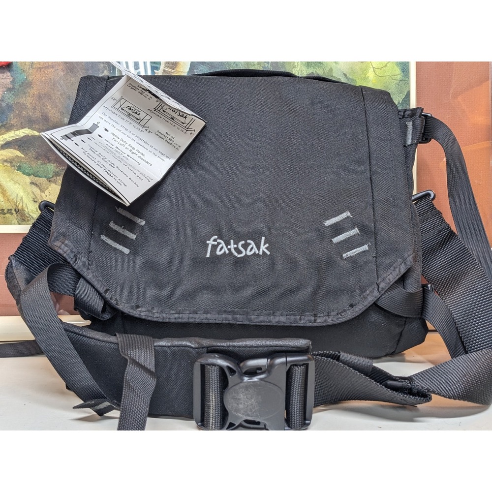 Fatsak Original Messenger Bag Black‎ 1000D Nylon Adjustable Laptop 17" Commuter